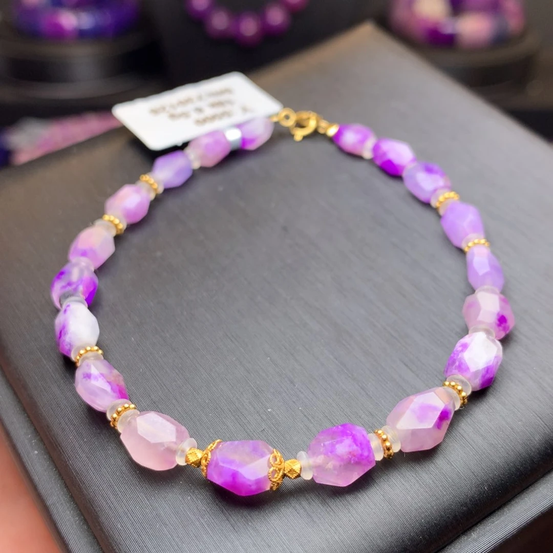 苏纪石（舒俱来）手链18K金镶嵌