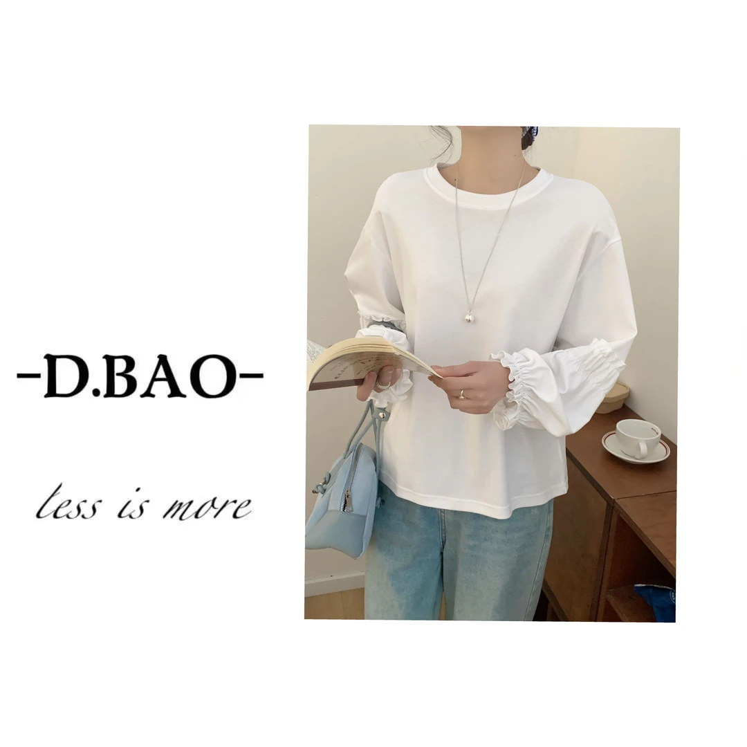 X'JIE「优雅格调」早春新款百搭净版简约花苞袖衫010号A1680