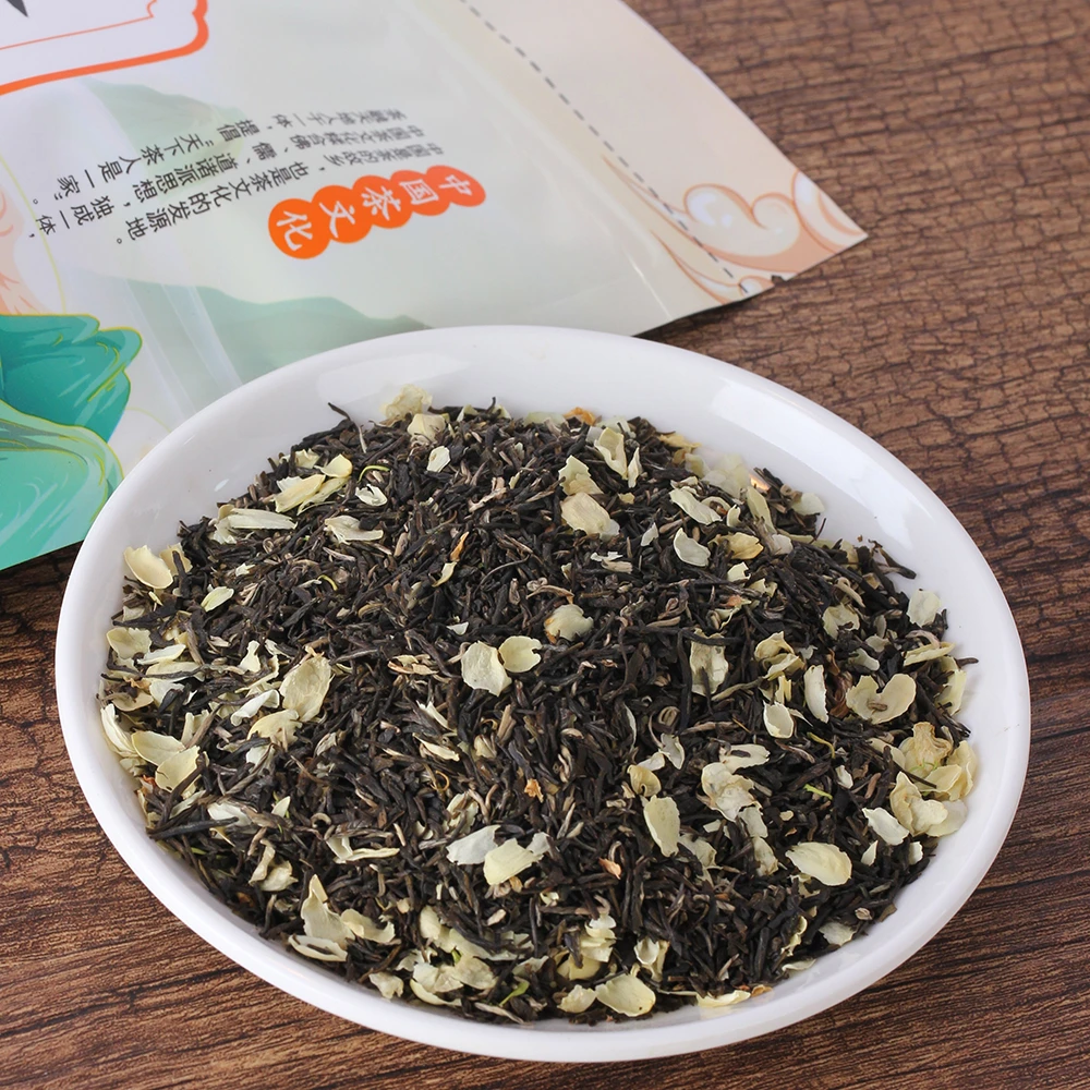 2024浓香型横县茉莉花茶六窨黑美人飘雪送亲友散装花香型绿茶叶