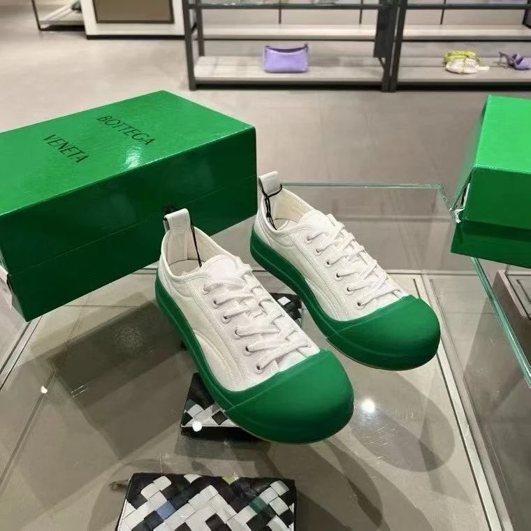 未使用 BOTTEGA VENETA/葆蝶家 男女同款系带帆布鞋男鞋