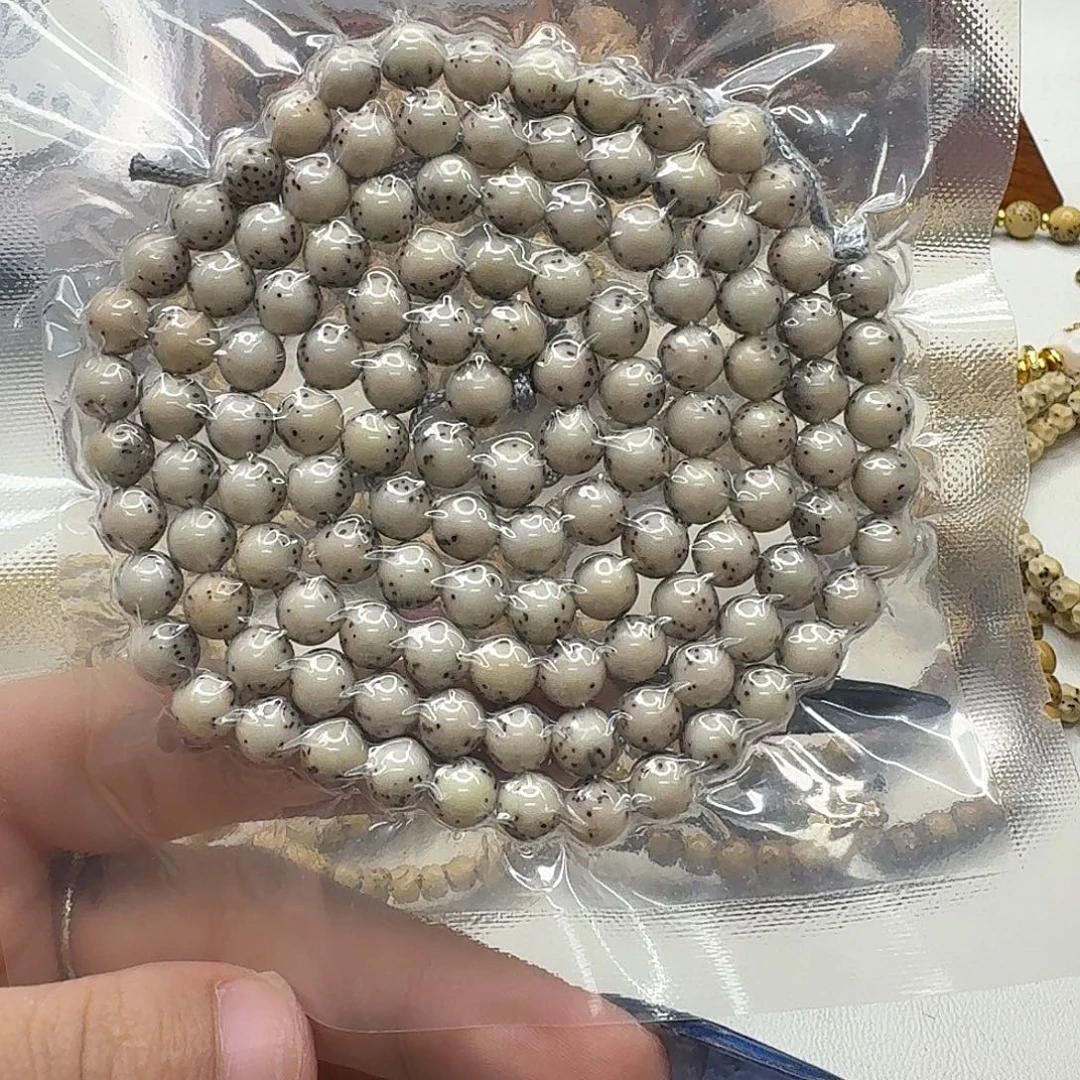 吊坠星月菩提06梵天冰白针尖星河豚7左右圆108