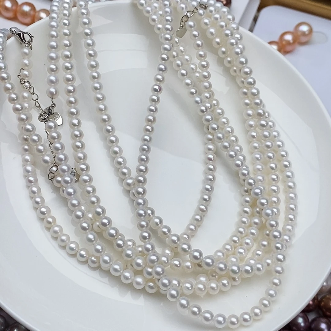 颈饰银S925镶嵌淡水珍珠