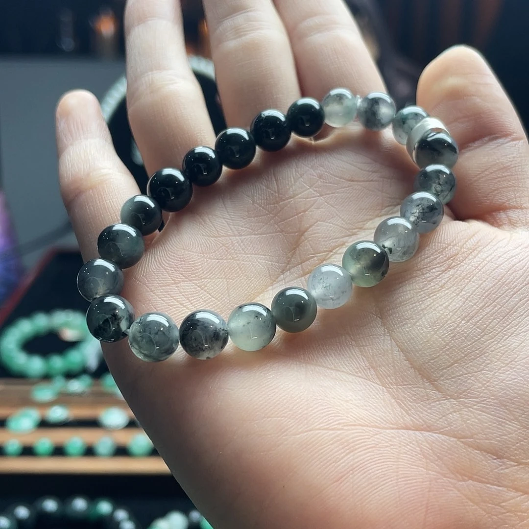 石英质玉（非洲翠）未镶嵌手串