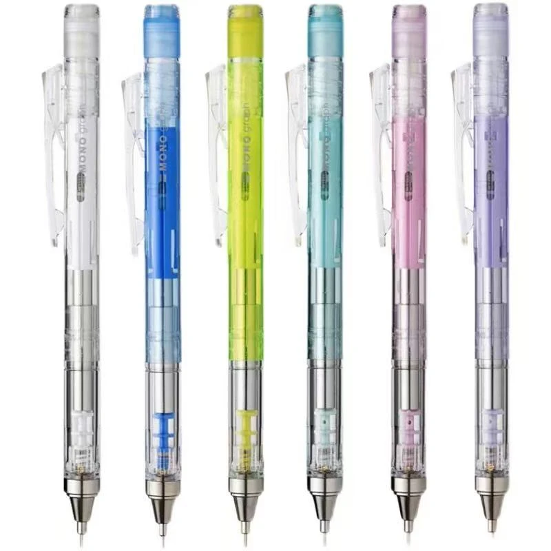 进口QT自动铅笔按动铅笔带橡皮低重心绘画考试活动铅自动笔