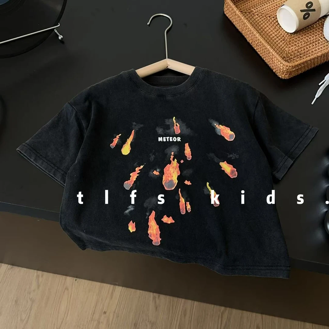 童例「25312陨石纯棉短袖T恤」夏季薄款儿童透气亲肤男童女童圆领潮
