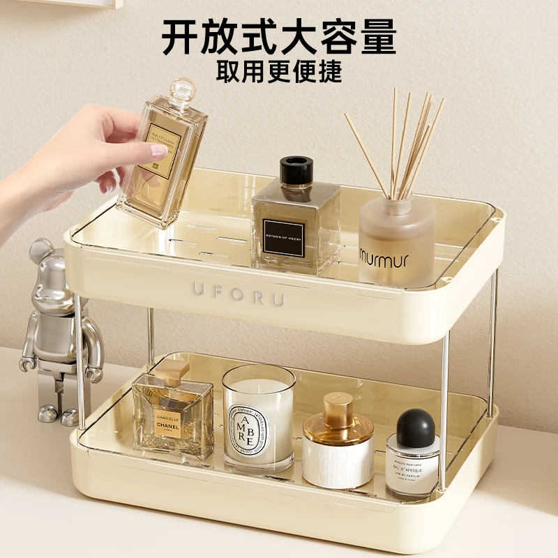 洛诺兔高级轻奢杯子收纳架桌面置物架办公室家用大容量沥水杯架