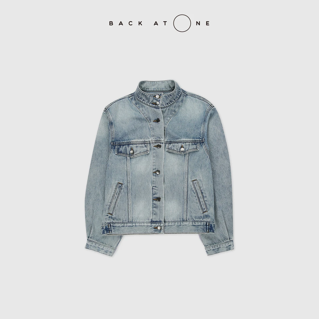 BackAtOne    “纵云蓝帆”  时尚休闲立领牛仔夹克 BFF-1DC008C-K