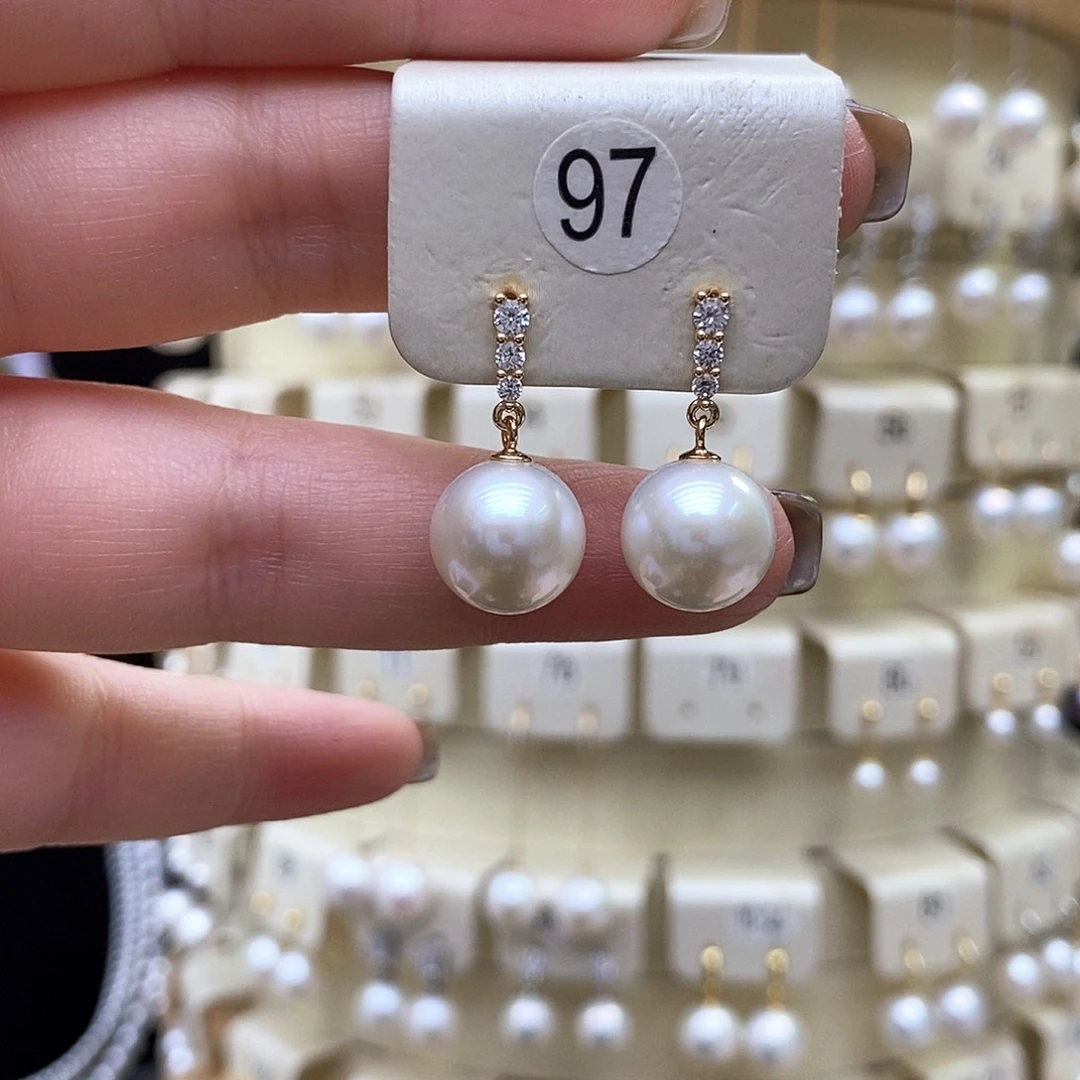 耳饰淡水珍珠银S925镶嵌
