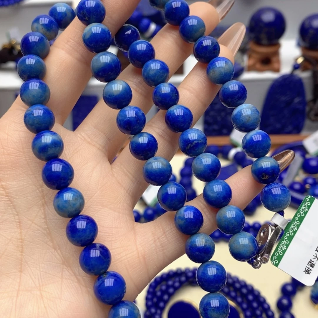 青金石未镶嵌颈饰9mm