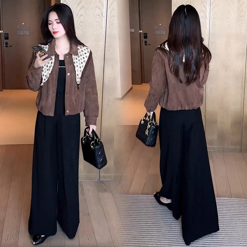 休闲短款外套女2025秋季新款洋气宽松显瘦小个子百搭时尚夹克上衣