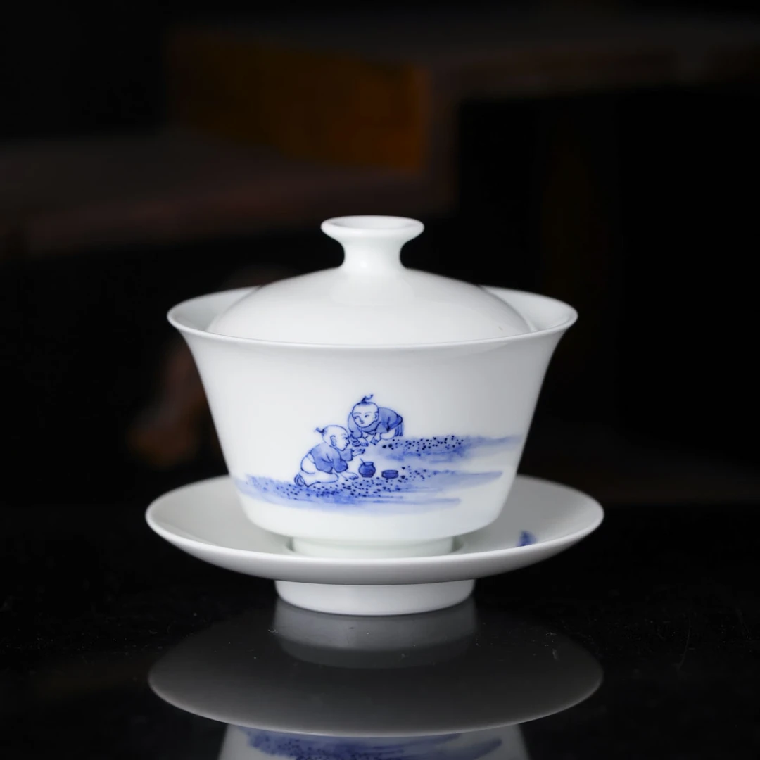 不言美器-如意奉杯斗蟋蟀 150ml 手工画片有差异，以直播间为准