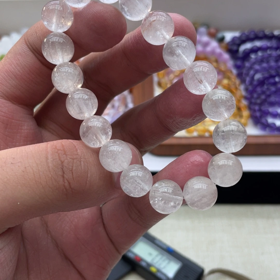 手链水晶未镶嵌白兔毛手串