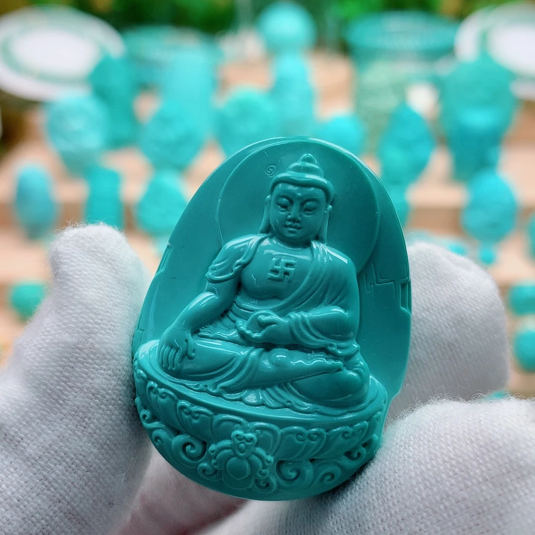 绿松石未镶嵌大日如来