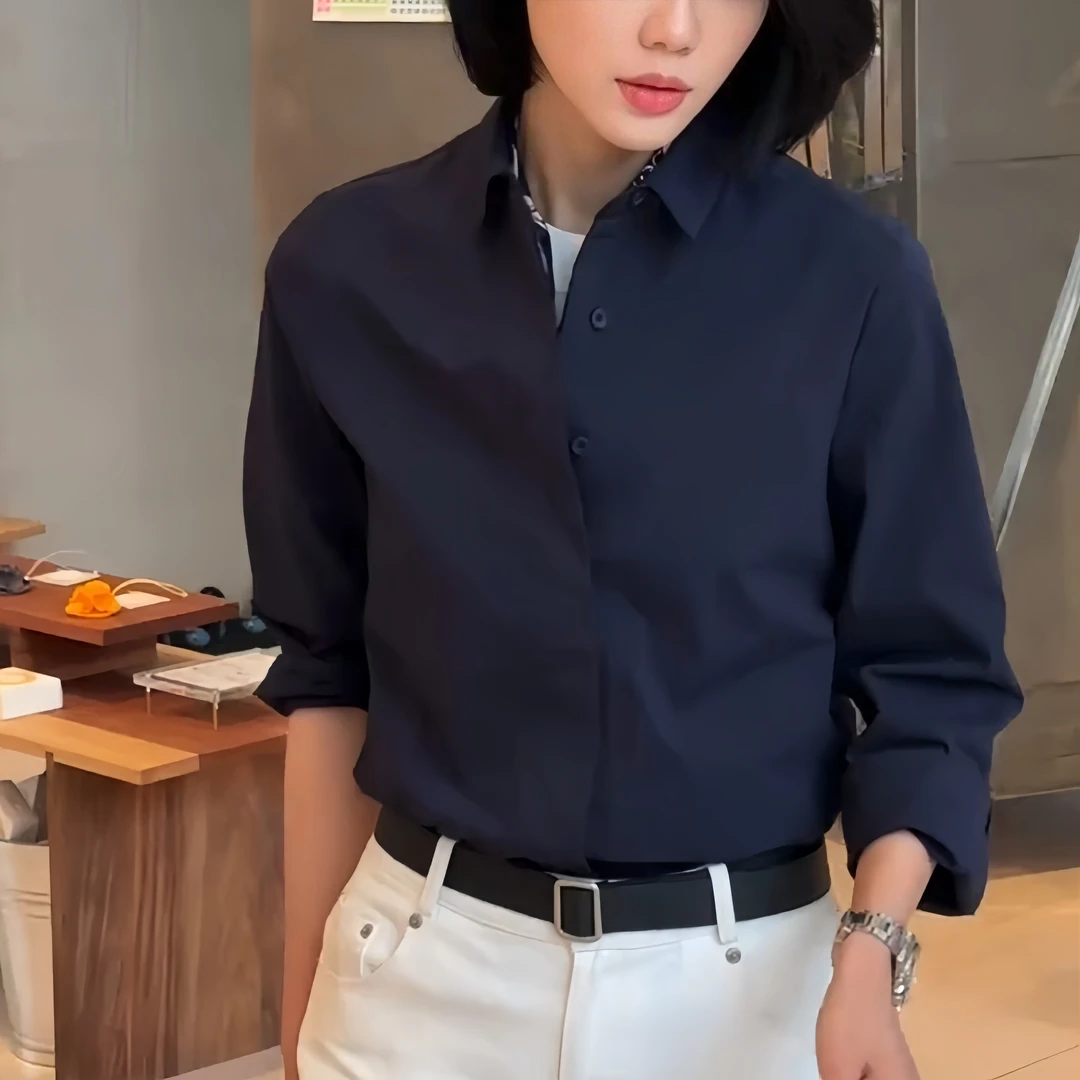 法式轻奢高级感长袖衬衫女2025春夏新款爆款宽松独特气质通勤上衣