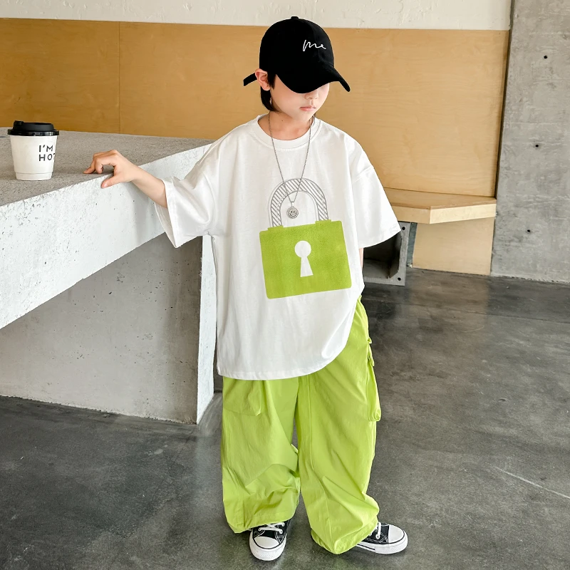 【2025夏款上新】男童夏季套装儿童帅气短袖两件套夏装中大童童装潮