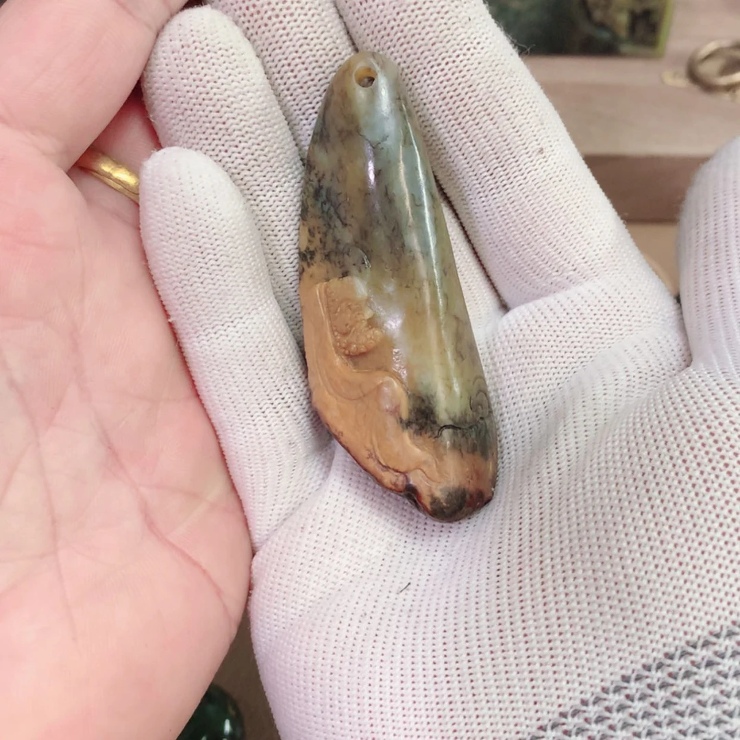 【闪购商品】岫岩河磨玉（透闪石质玉）颈饰未镶嵌用****9