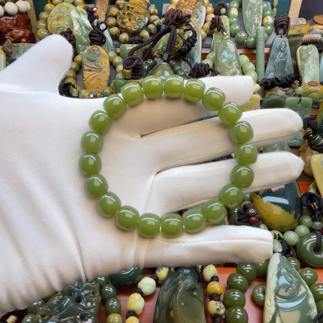 岫岩老玉（透闪石质玉）未镶嵌手链