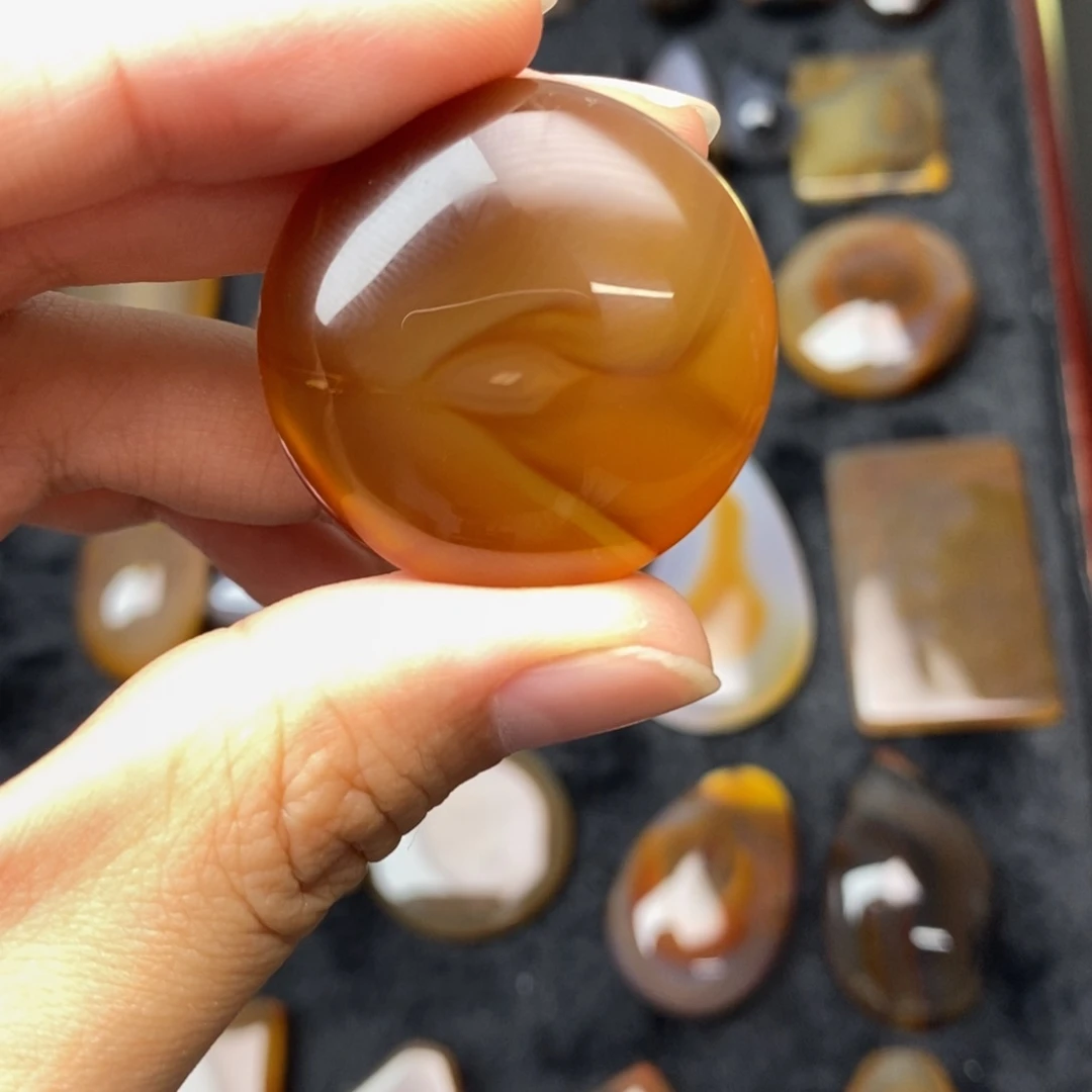 橙***熙玛瑙/玉髓颈饰未镶嵌