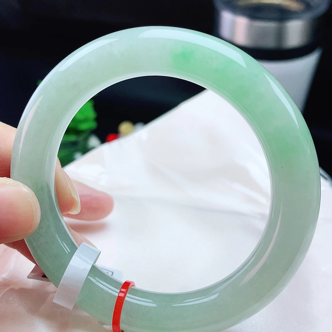 未镶嵌手镯（圆镯）翡翠55胖绿