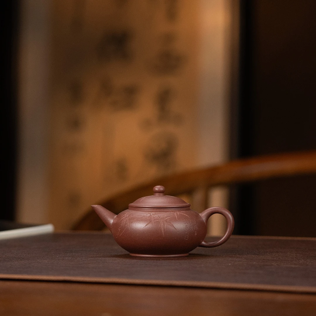 【利贞l水平】原矿红棕泥 约120cc 手工制作 紫砂壶茶具LYX