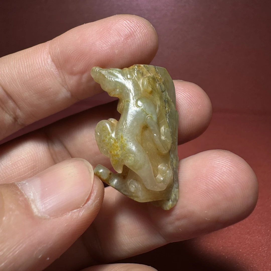 店主推荐·汉代方形浮雕玉勒子·和田玉·古玉收藏·高古玉·古玩玉器