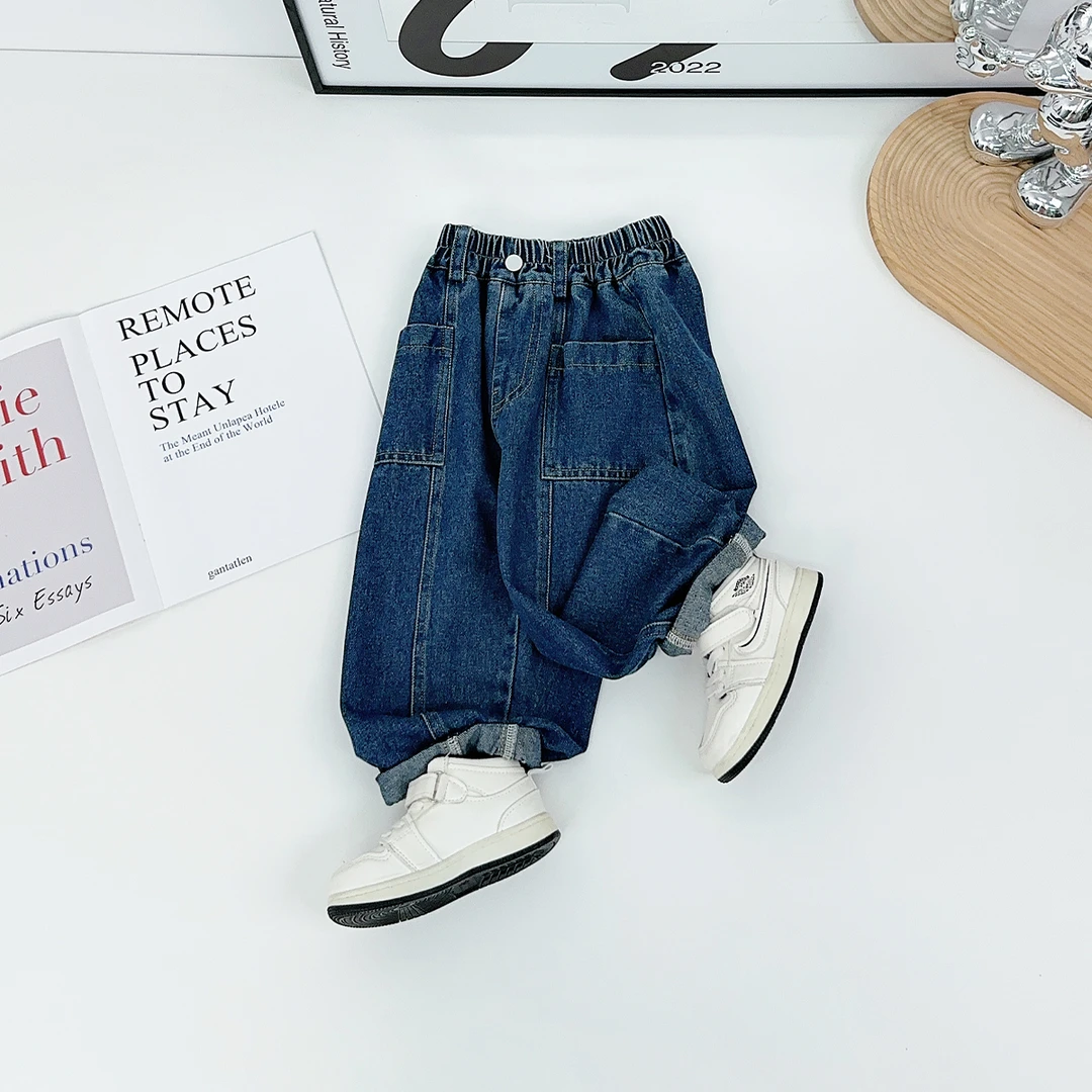 男童裤子春秋款儿童牛仔裤2025秋新款秋装 BQ25822Z 悠悠童话童装