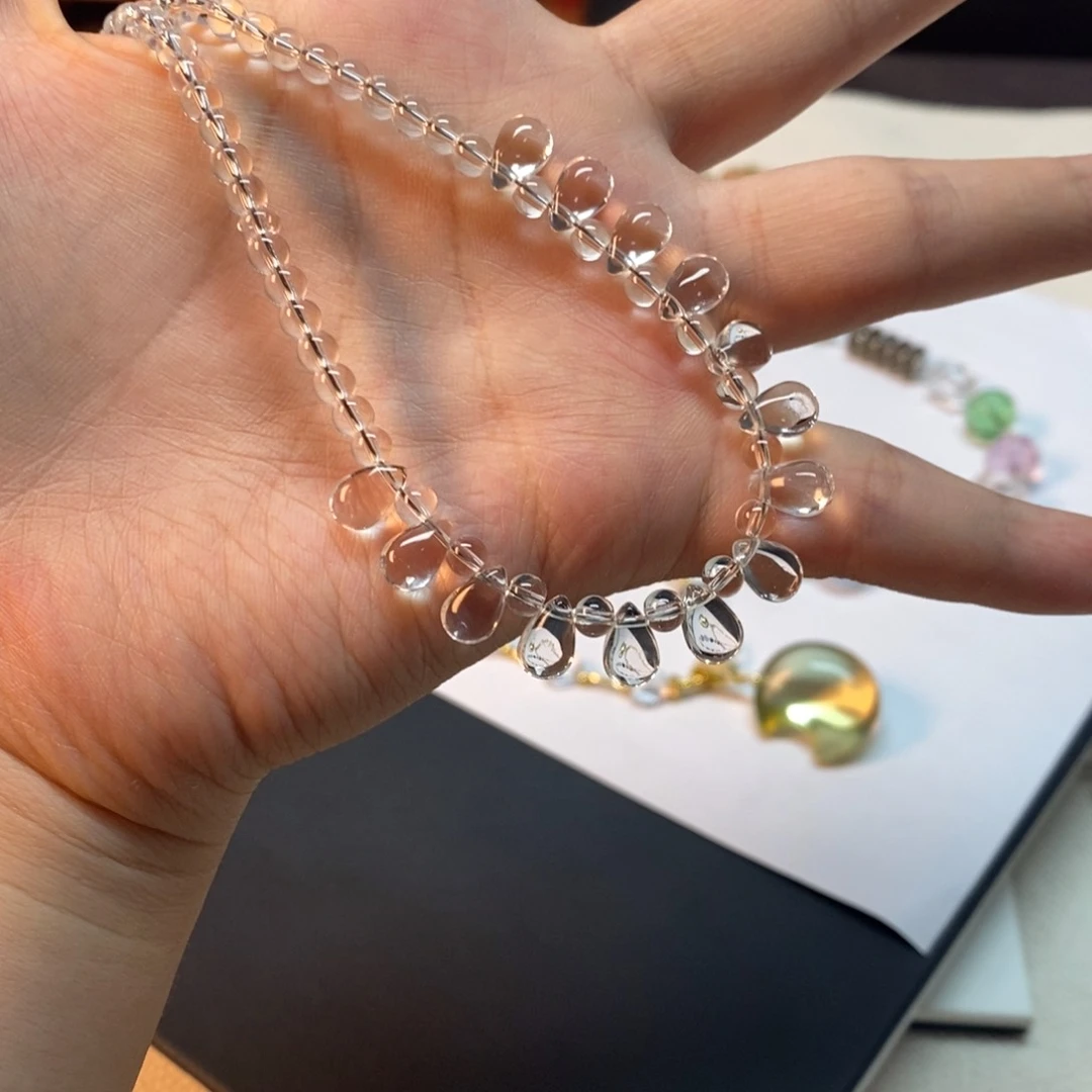 无非金属项链白水全净体 水滴新款