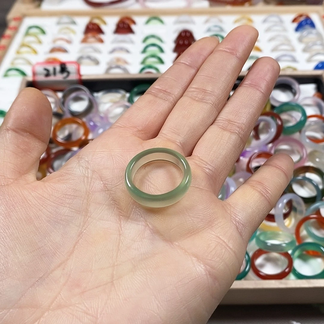 玛瑙/玉髓戒指未镶嵌⭐*烁