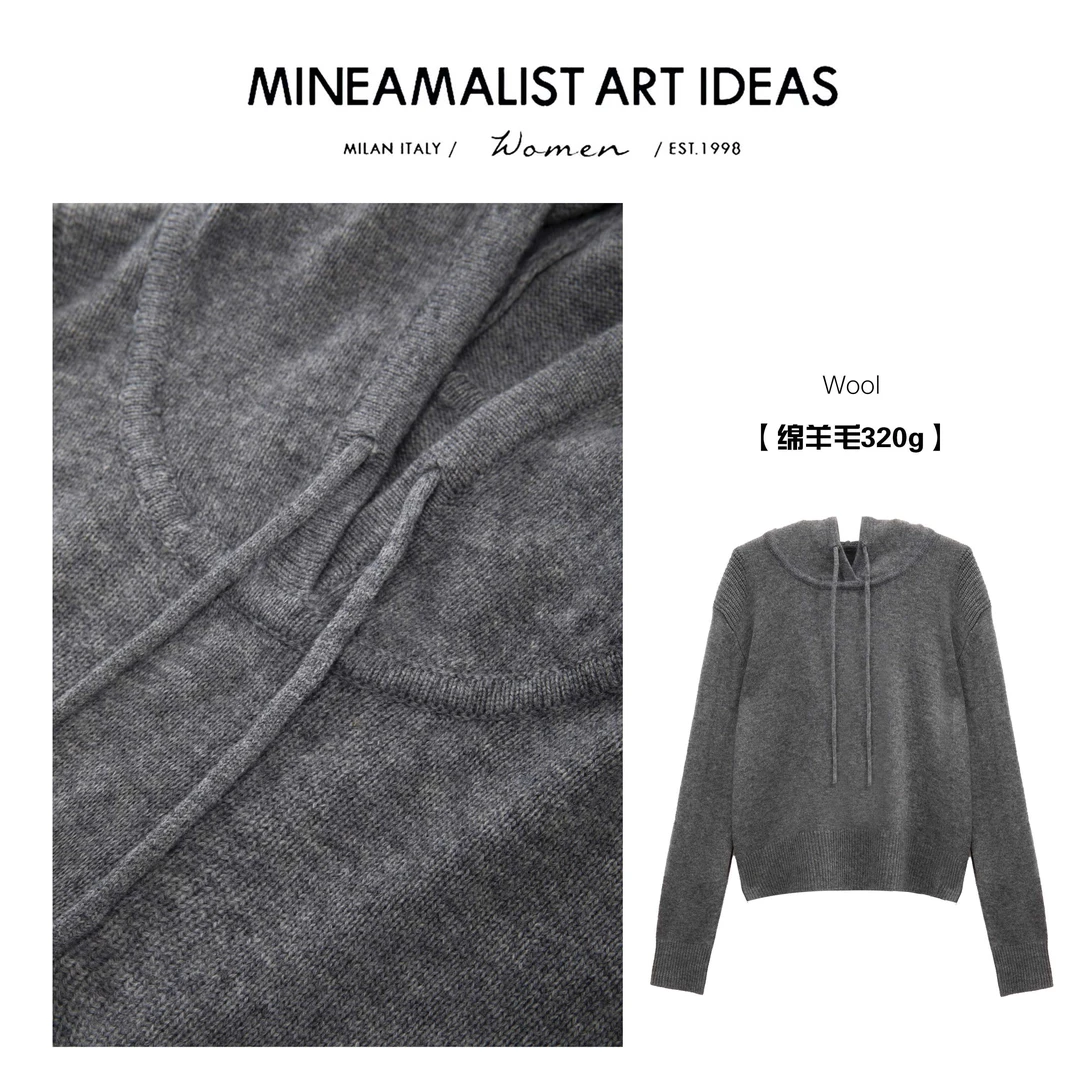 MINEAMALIST ART IDEAS极简连帽抽绳毛衣卫衣ZY1807