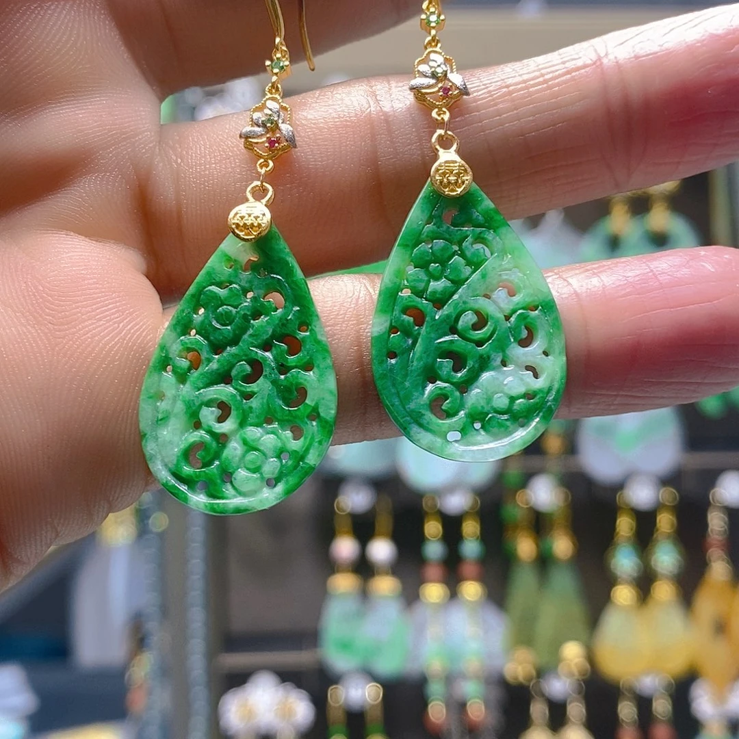 未镶嵌翡翠耳饰翡翠