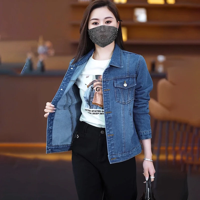 韩版百搭牛仔外套女短款2025春秋小个子休闲时尚学院风夹克上衣潮