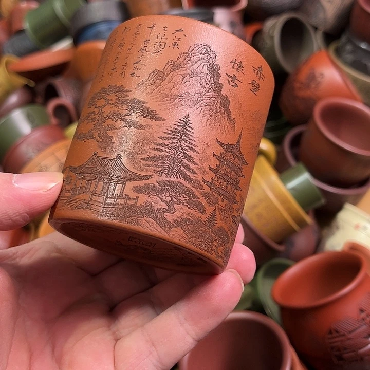 紫砂茶杯全手工紫砂主人杯