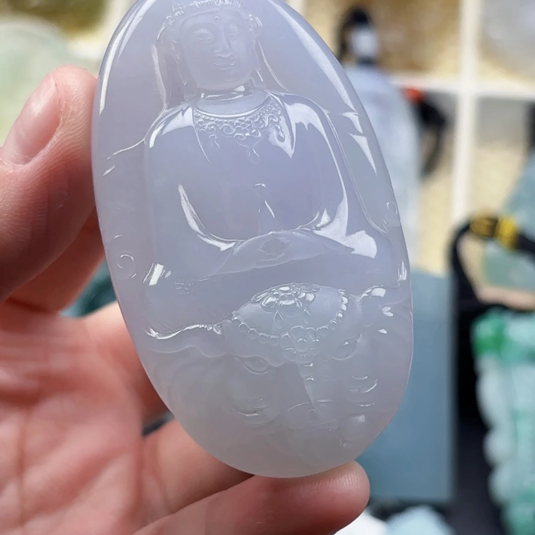 ****景翡翠未镶嵌颈饰普贤