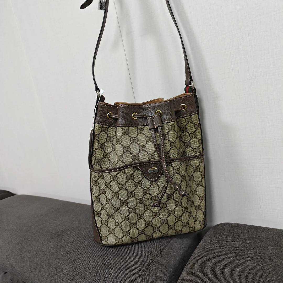 95新 GUCCI/古驰 G专属/古驰水桶斜挎包/23005