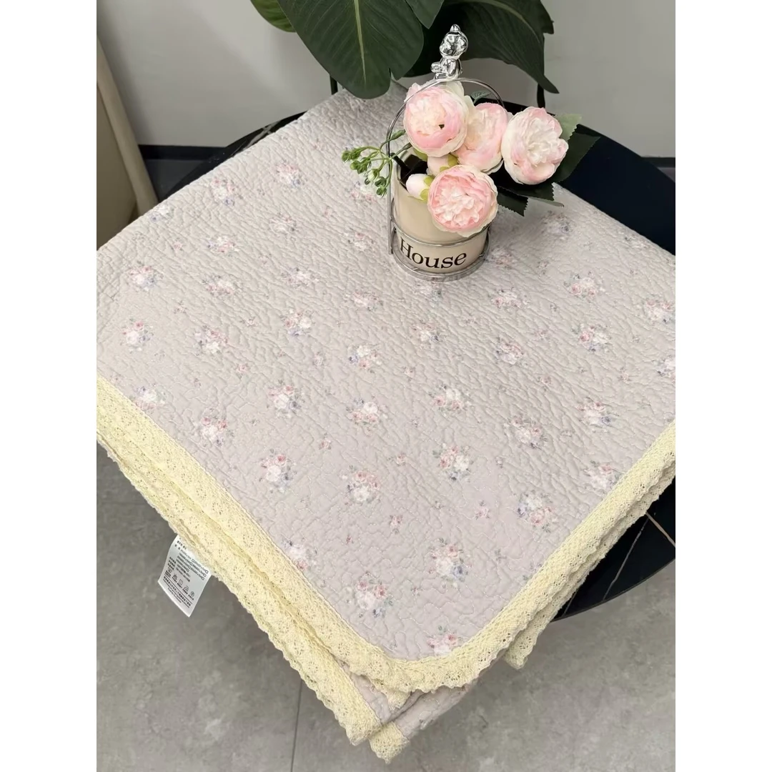 【福运鸟】纯棉棉花花边床盖 春夏新款印花小清新 专享