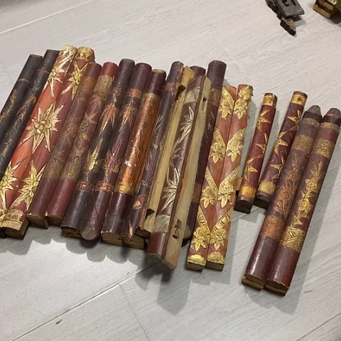 香榧木轩**爹9对孤品木雕180