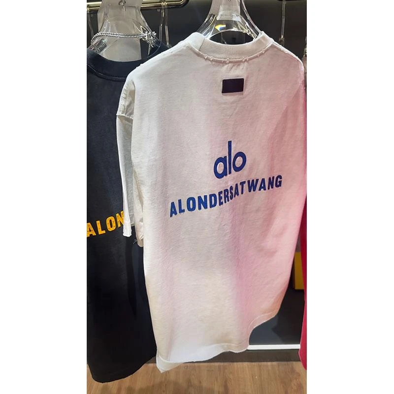 欧货轻奢潮牌男装上衣2025夏季新款设计感字母印花白色宽松体恤