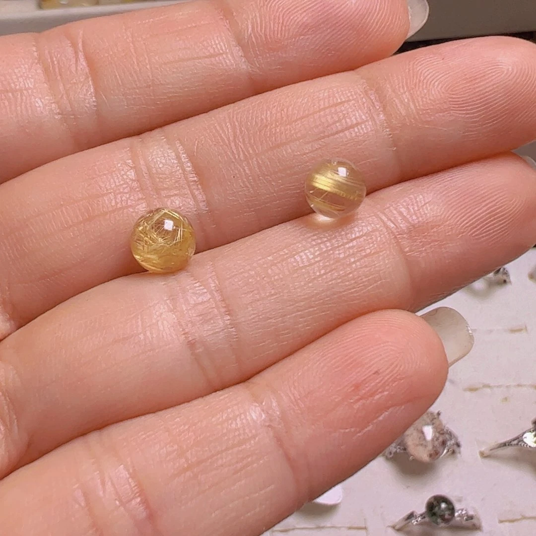 水晶手链银S800镀金镶嵌K