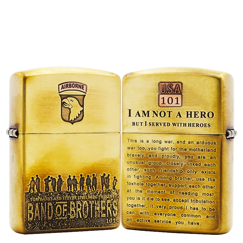 ZIPPO/之宝打火机【兄弟连】盔甲机原装正品煤油火机DYJ1