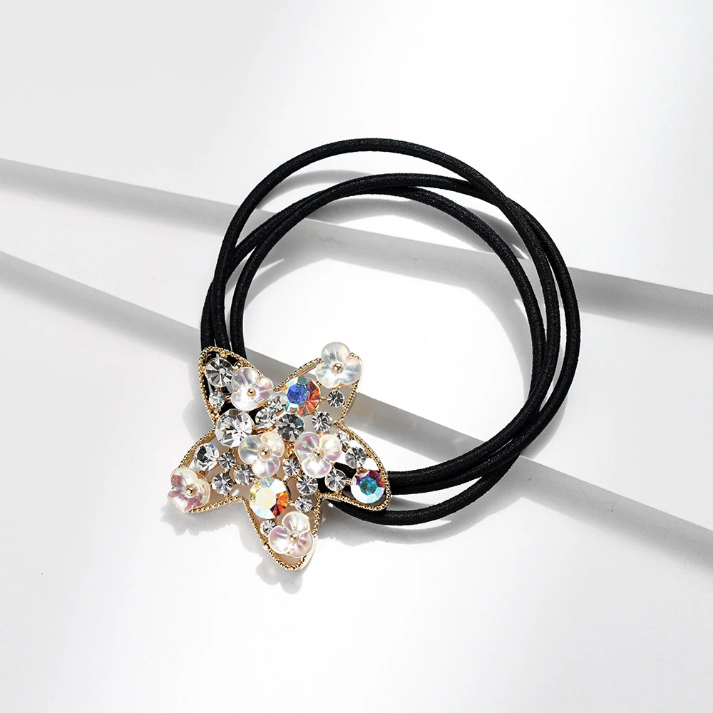 FJ2880白钻五角星头绳