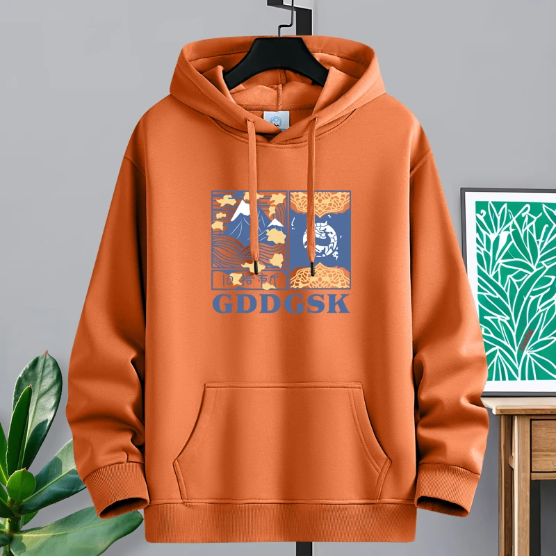 [10市斤]秋冬连帽卫衣帽衫新潮加绒加厚宽松大码外套男女同款