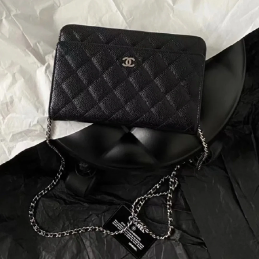 99新 Chanel/香奈儿 黑银cf woc30开单肩包/10361 经典 时尚 复古