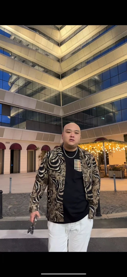 【大码男装】夏季超薄古巴领长袖花衬衫宽松休闲港风痞帅韩版衬衣