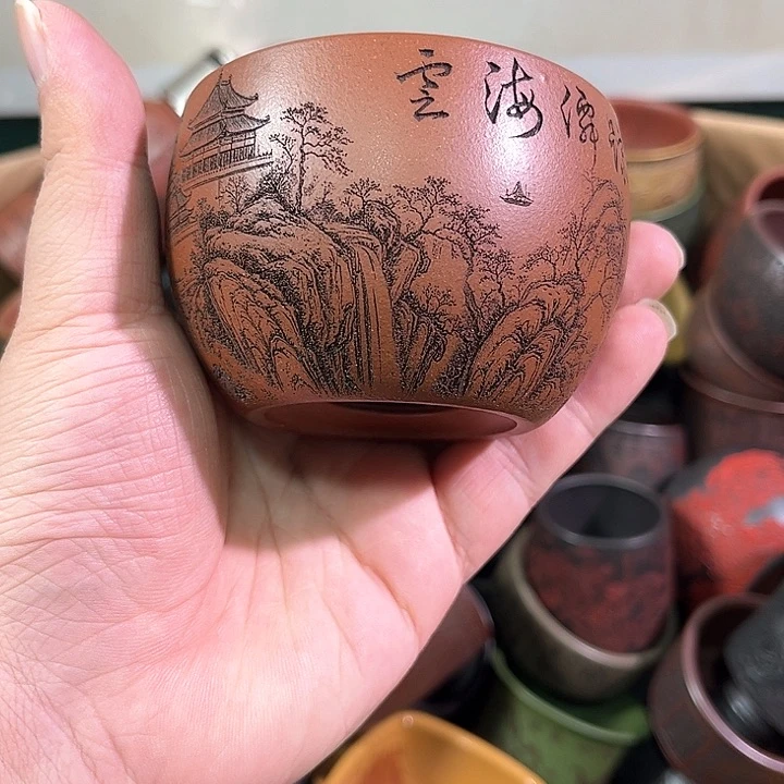 茶杯紫砂全手工紫砂主人杯