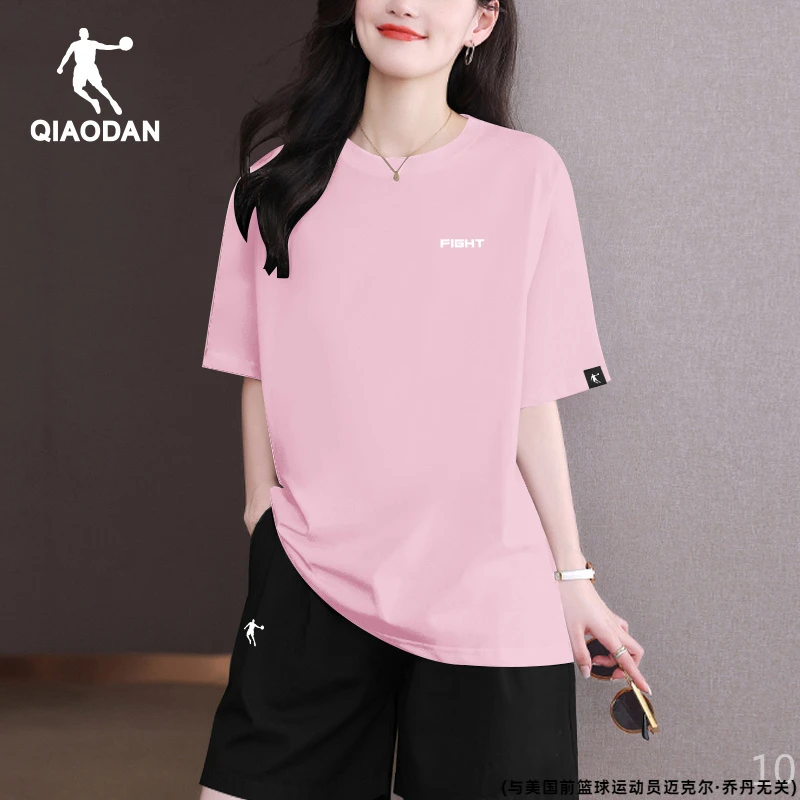 乔丹官方运动套装女2025夏季新款健身跑步运动服透气女士两件套装