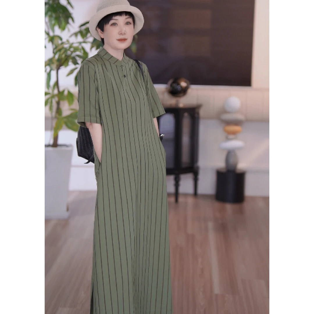 【艳姐推荐】夏季新款时尚休闲简约显瘦气质polo连衣裙24006