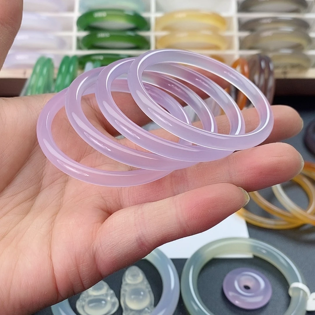 玛瑙/玉髓手镯未镶嵌拍一发一