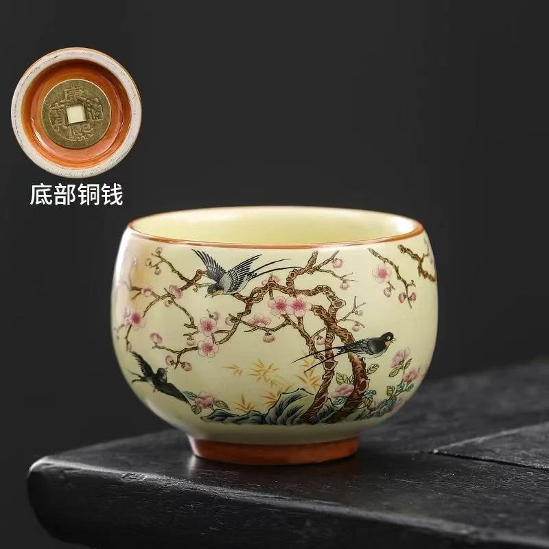 F662-桃花喜上眉梢杯