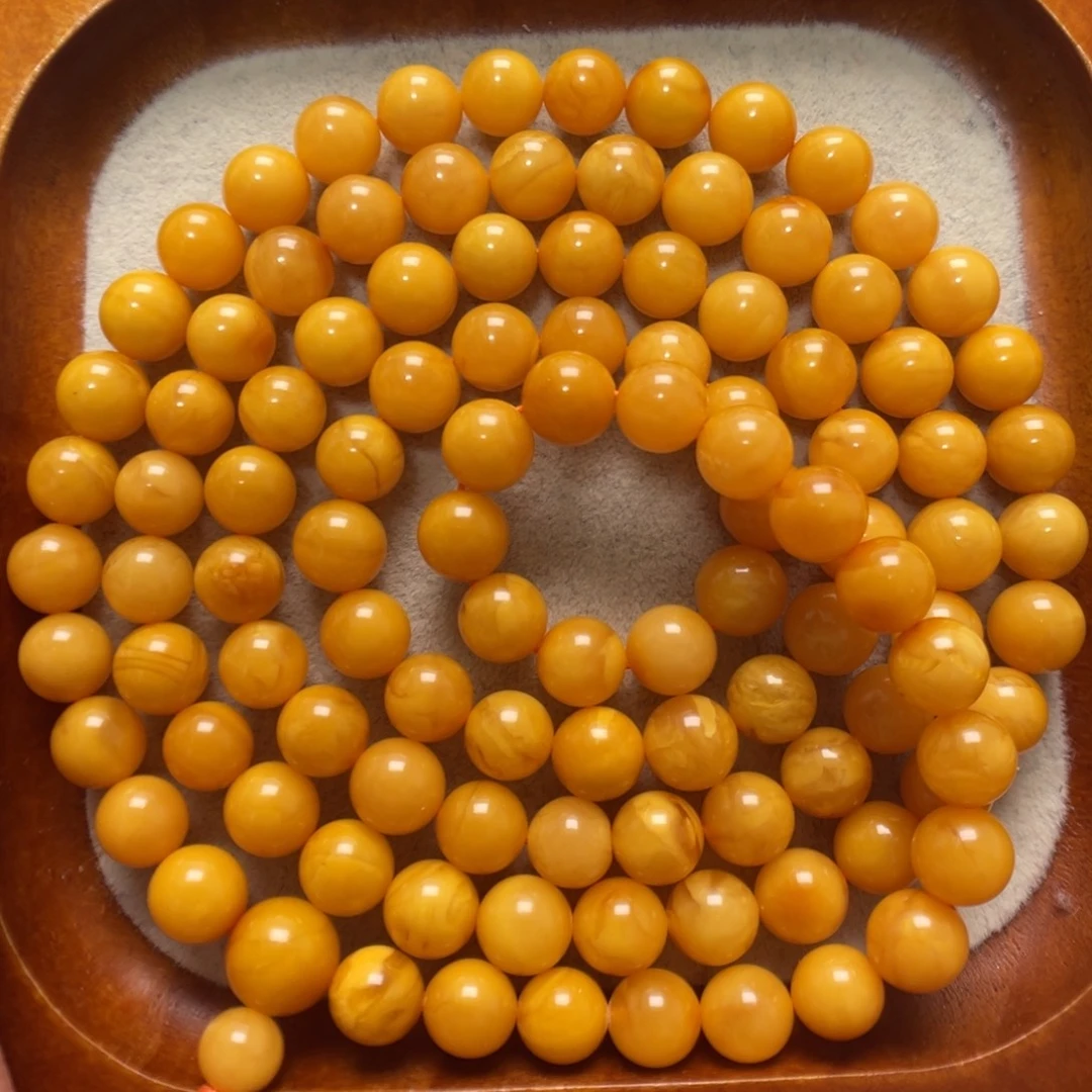 蜜蜡未镶嵌项链108