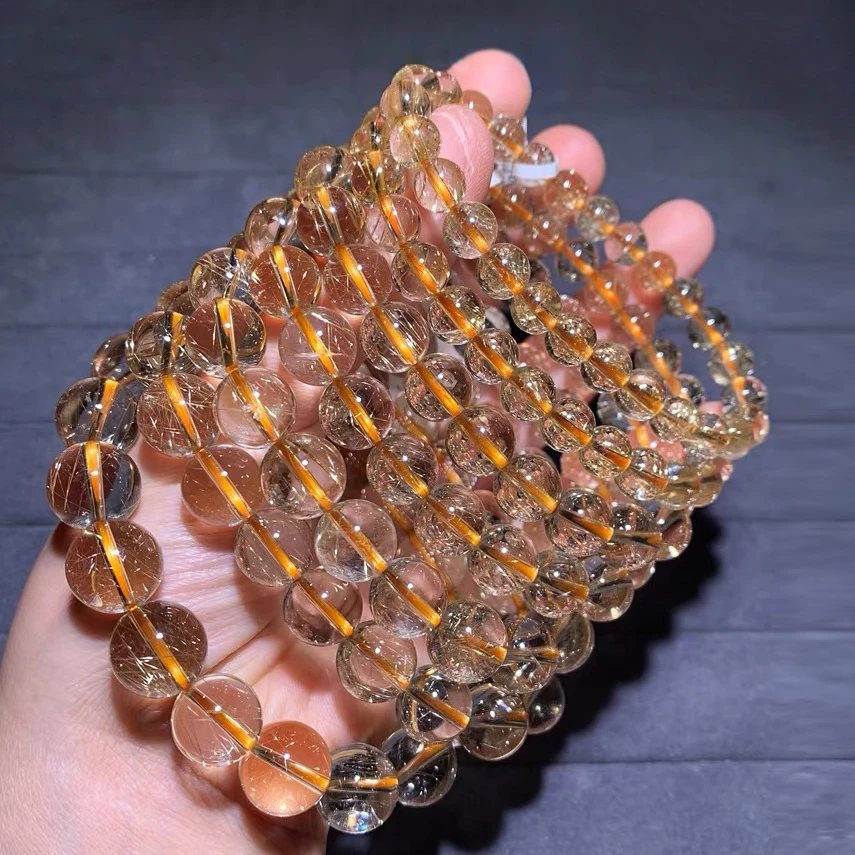 高阶天然维纳斯金发晶手串招财水晶手串H929多样性发其一